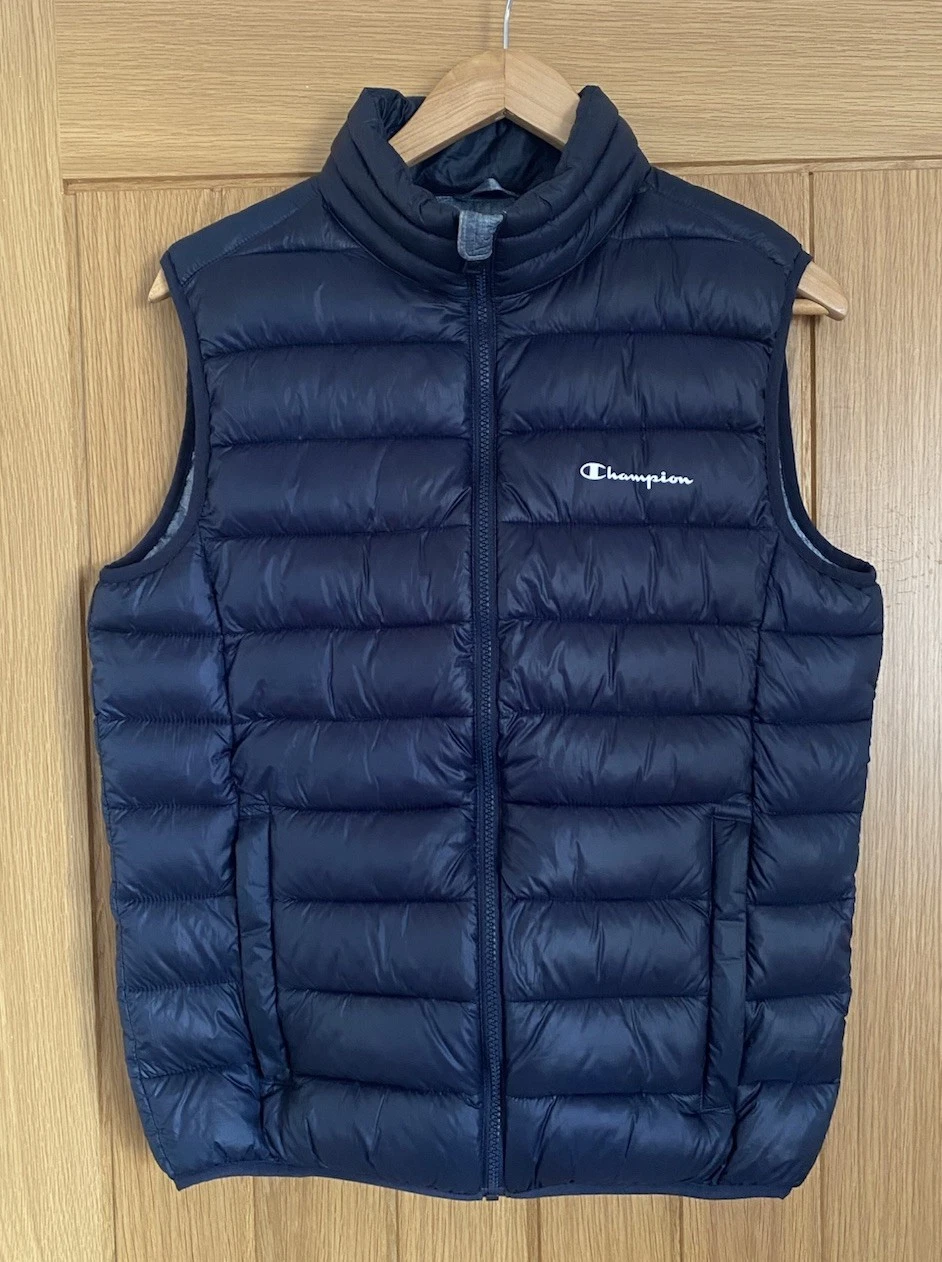 Men’s Champion Gilet Size Small Navy Blue Tech Fill Full Zip