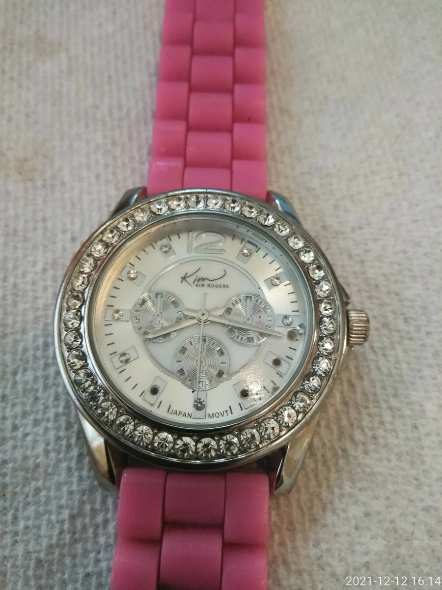 Beautiful Kim Rodgers Watch Pink Rubber Band