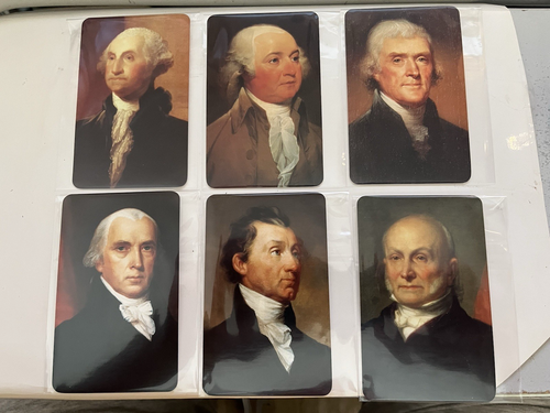 Presidents Washington,Adams,Jefferson,Madison,Monroe,Adams Lot 6 Trading Cards - Picture 2 of 4