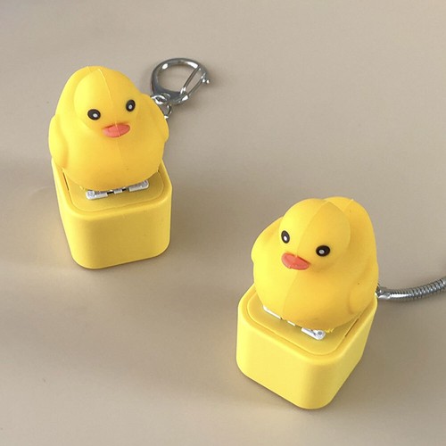 Quacking Duck Fidget Toy Keychain, Fun Stress Reliever Quack Button ES - Picture 12 of 16