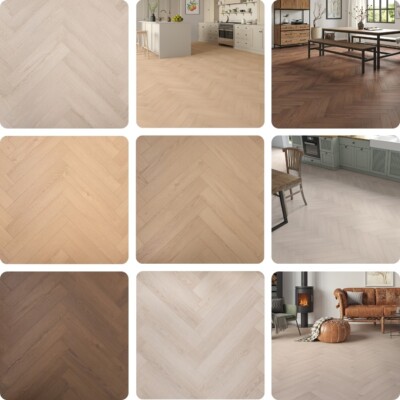 Fischgrät Luxus Laminatboden Wasserabweisend Klick Fit Boden 8 mm stark