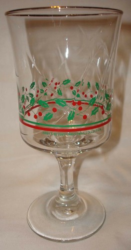 Vintage 1985 Arby’s Collectors Series Christmas Holly & Red Berry Berries Goblet - Picture 4 of 5
