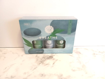 WOOLZIES BREATHE 100% Pure Essential Oils 3 pack Peppermint Lavender Eucalyptus