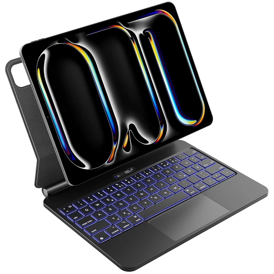 Inateck Magic Keyboard iPad Pro 11 2024 M4 Hülle mit Tastatur Trackpad QWERTZ
