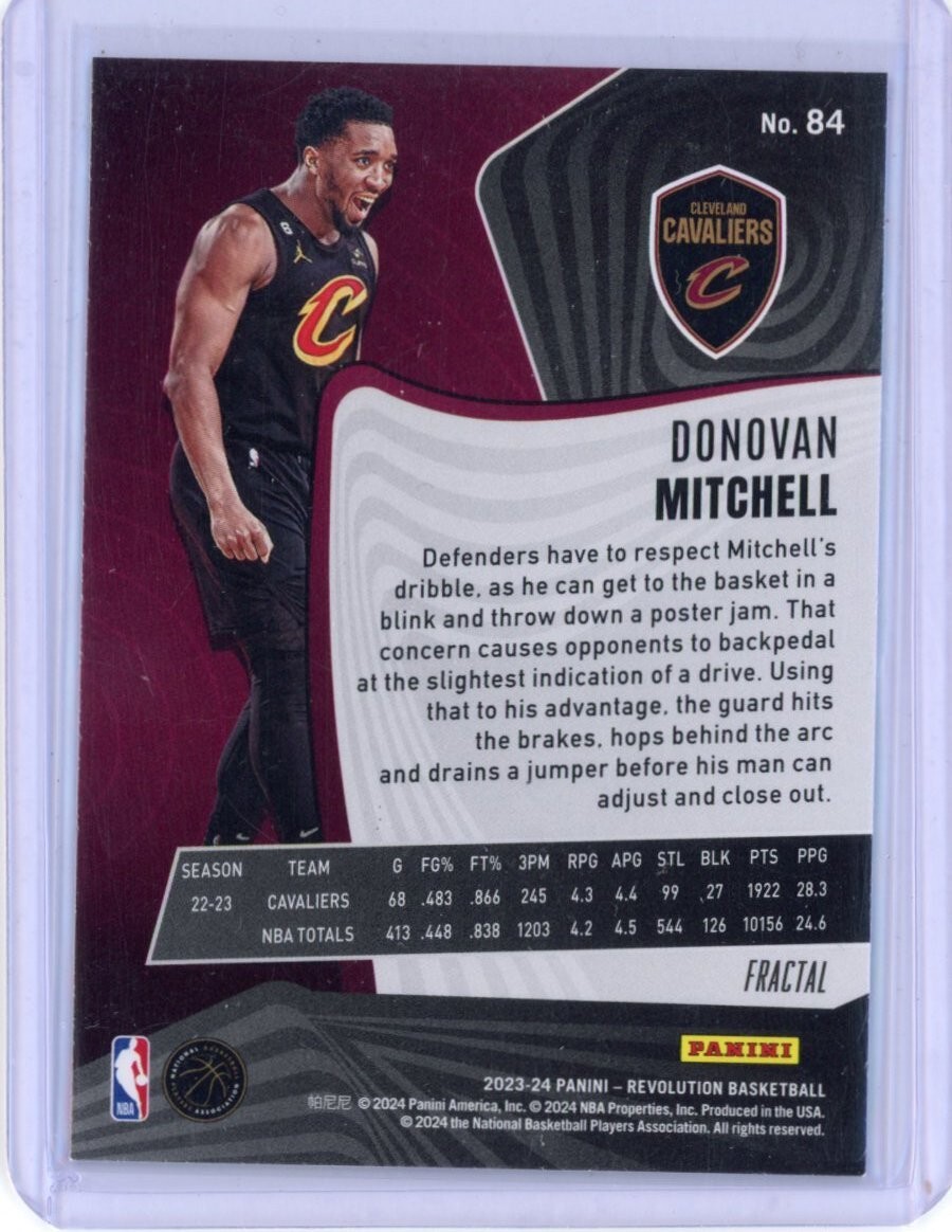 Donovan Mitchell 2023-24 Revolution Fractal #84 Cavaliers | eBay