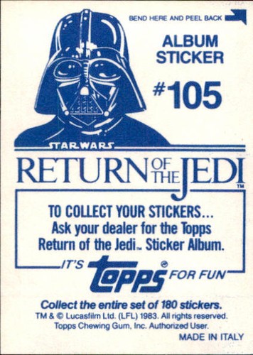 Star Wars ROTJ Trading Card Sticker Album Complete Your Set You Pick 1983 Topps - Bild 206 von 355