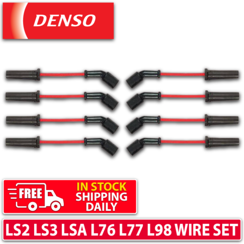 Denso Spark Plug Leads for Holden HSV LS2 L76 L77 L98 LS3 6.0L 6.2L V8 VZ VE VF - Afbeelding 1 van 4