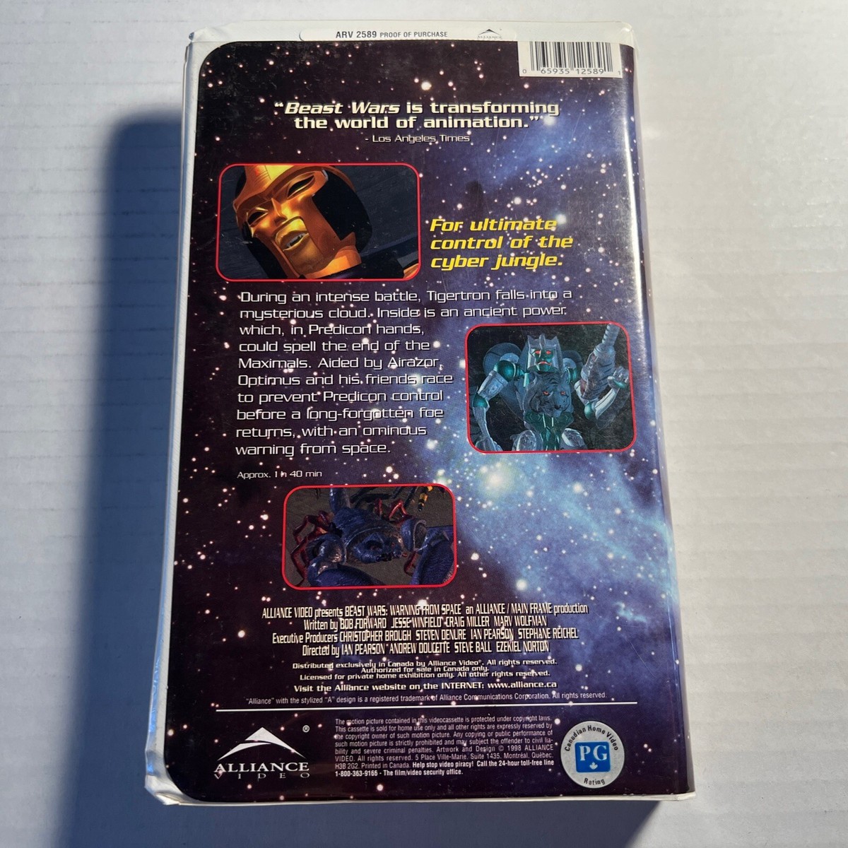 1998 Alliance Video Beast Wars Warning From Space VHS | eBay