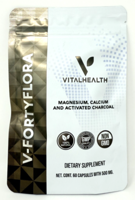 Vital Health V-FORTYFLORA 60 Capsules w/ 500mg Helps Repair