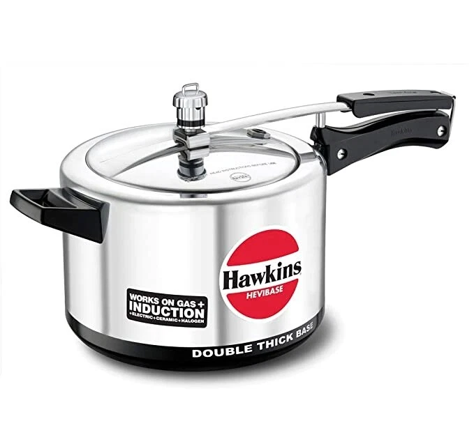New Hawkins Hevibase Pressure Cooker 3L For Gas Induction With Free Spare Parts