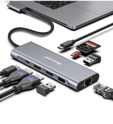 USB Type-C Hub MacBook Pro Docking Station, 4K Triple Display Hiearcool -UCN3320