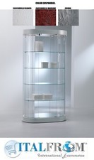 Vetrina Italfrom Vetrinetta Ovale Grande Showcase Banco Negozio Museo Casa Luci