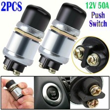 Waterproof 50A 12V Car Boat Track Switch Push Button Horn Engine Start Starter
