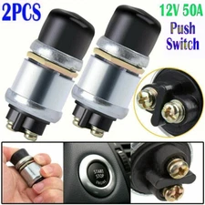 Waterproof 50A 12V Car Boat Track Switch Push Button Horn Engine Start Starter