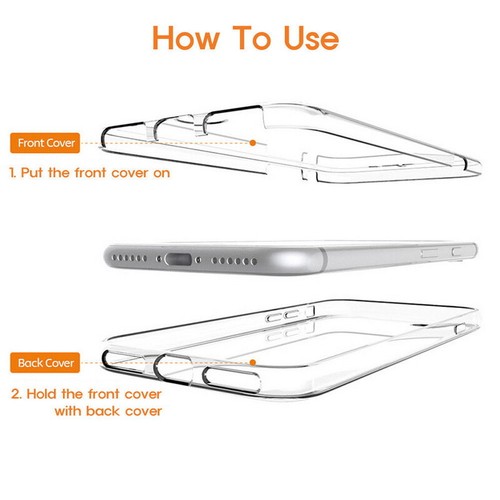 For iPhone 16 Pro Max 15 14 13 12 11 360° Full Protect Clear Hybrid Case Cover - Picture 4 of 11