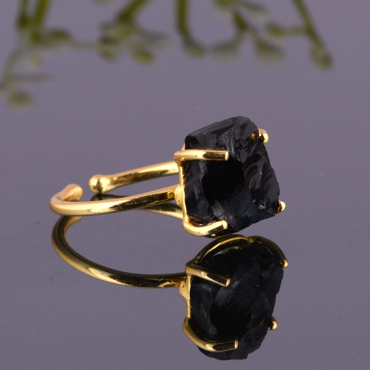 Raw 2024 obsidian ring
