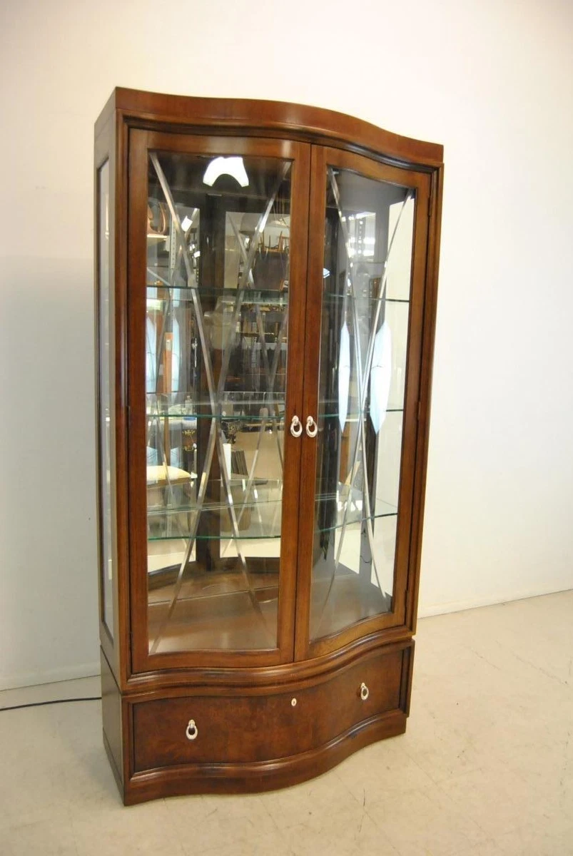Thomasville Mahogany Bogart Collection Curio China Display Cabinet