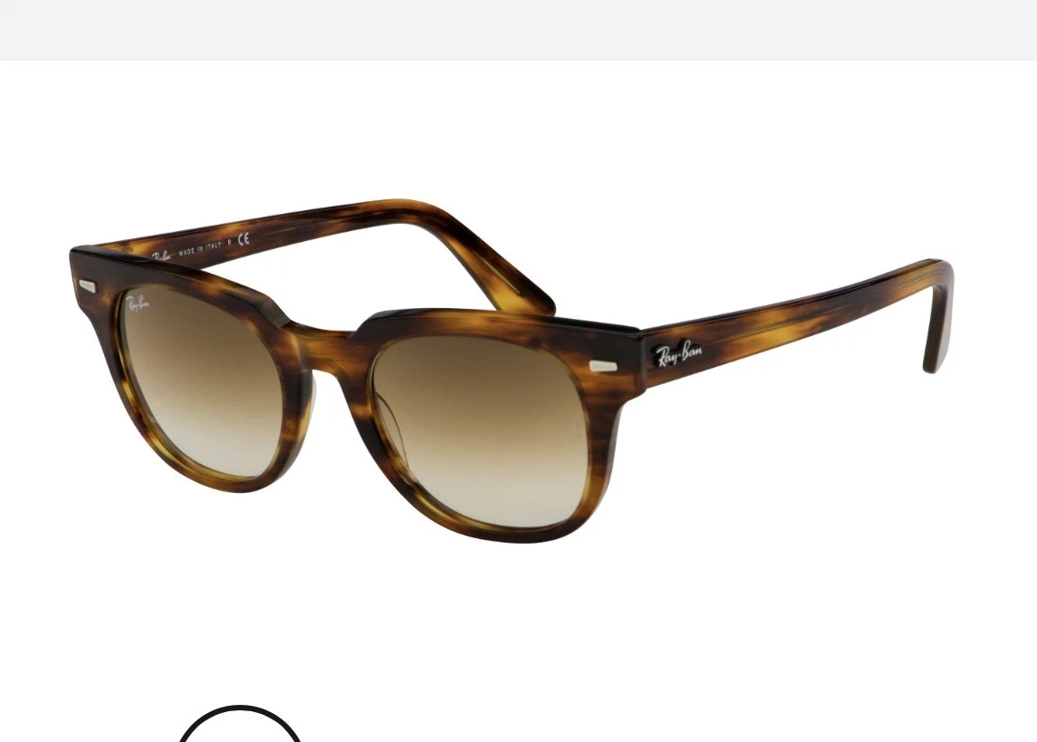 Ray ban Meteor Rb2168 Custom Design Brown Striped Sunglasses w