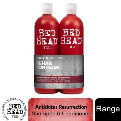 Bed Head by TIGI Shampoo & Conditioner Resurrection Duo für geschädigtes Haar, 750ml