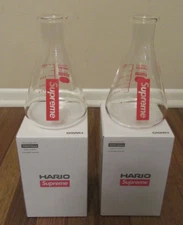 (2) Supreme Hario Erlenmeyer Flask Clear Glass FW24 Supreme New York 2024 New
