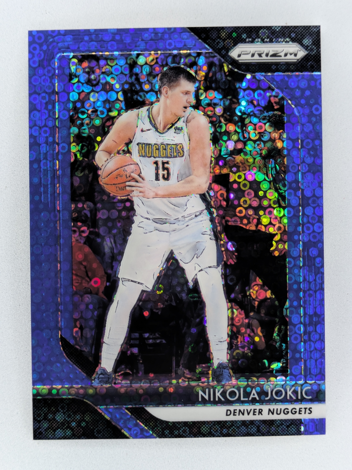 2018-19 Prizm #92 Nikola Jokic Fast Break Blue #/175 Denver Nuggets Card
