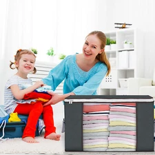 6PCS Clothes Storage Bag Large Capacity Organizer for Comforters Blanket Bedding