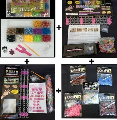 MOMA XXL Loom Set 2x Webrahmen 2.300 Bands Loops Gummibänder Armband Bandz Loop Looms