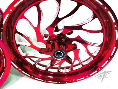 NINJA 300 FAT TIRE CANDY CHERRY HELLIAN WHEELS 12-20 KAWASAKI