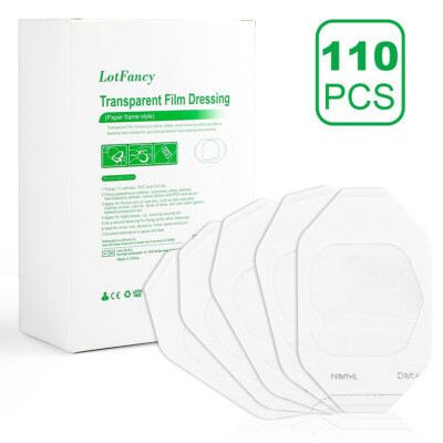 110pcs Transparent Film Dressing Sterile Adhesive Wound Cover Bandage Waterproof