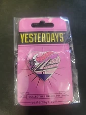 SDCC 2024 Yesterdays Co Exclusive Heart Sunday Pink Enamel Pin