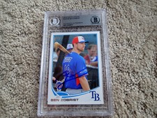 2013 Topps Update #US148 BEN ZOBRIST Signed AUTOGRAPH BECKETT COA Slab Cubs