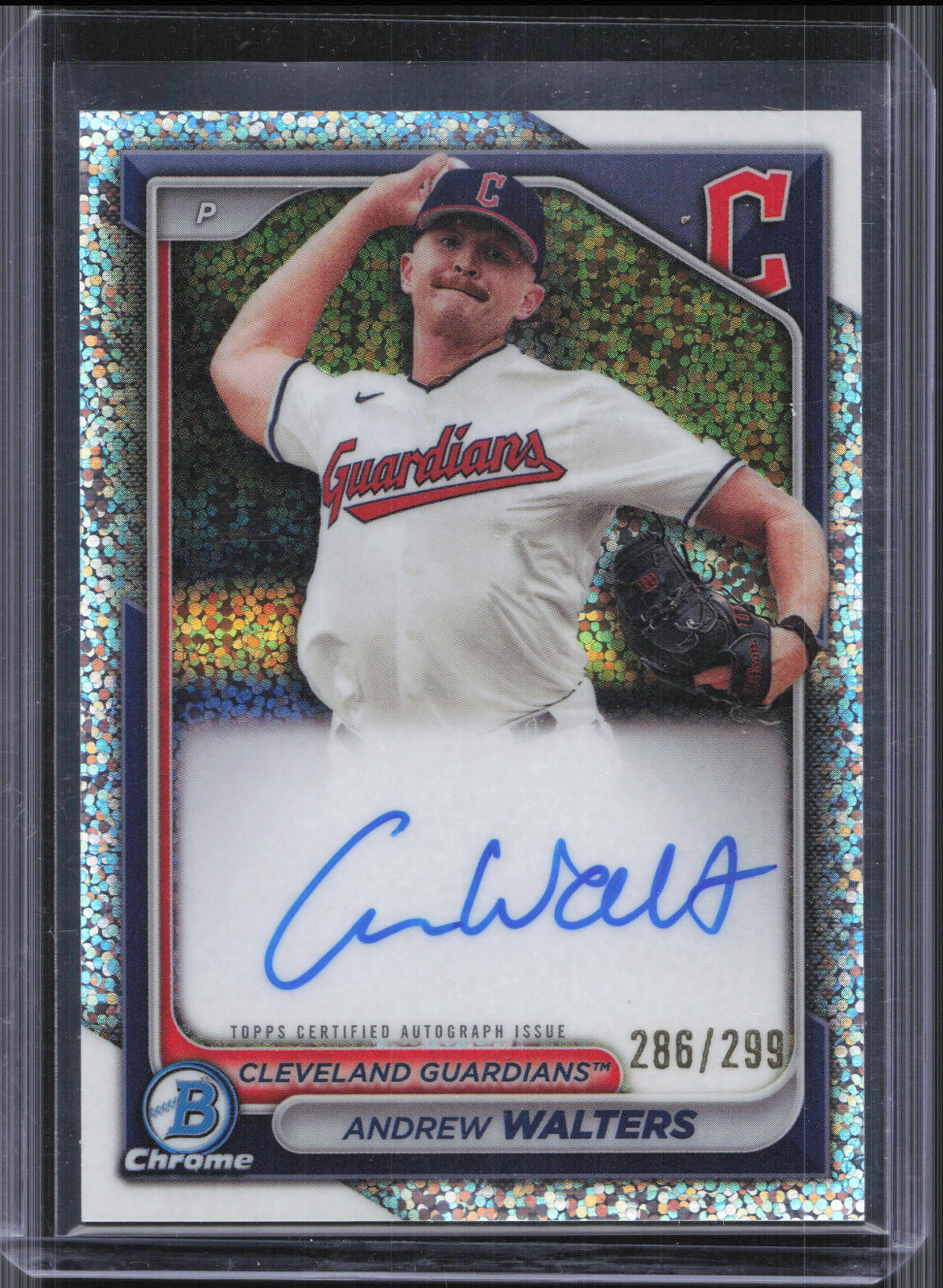 2024 Bowman Chrome #CPA-AW Andrew Walters Speckle Auto #/299 RG45