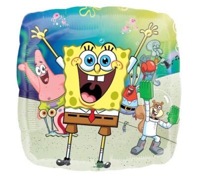 Spongebob Squarepants Characters Square 17'' Mylar Balloon Birthday Party 3 Pack