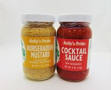 Kelly's Pride- 2 Pack Horseradish Mustard and Cocktail Sauce- 8 Ounce Jars