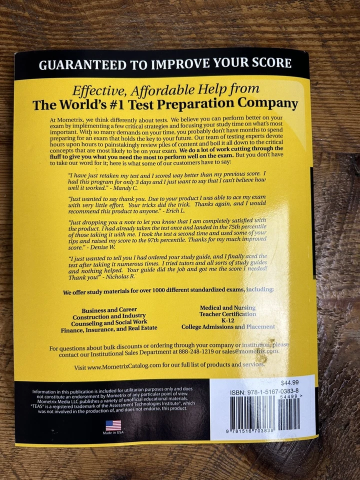 ATI TEAS Secrets Study Guide: TEAS 6 Complete Study Manual, Full-Length Practice - Image 3 of 3