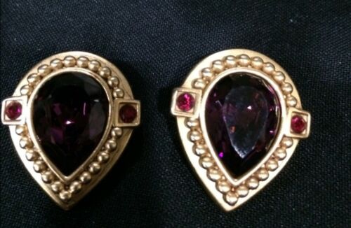 Authentic Oscar De La Renta Earrings Vintage - Picture 3 of 3