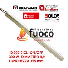 CANDELETTA  ACCENSIONE LINEARE D.9,9 - 300W 155 mm STUFA PELLET EXTRAFLAME -1015