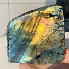 Natural Labradorite Quartz Crystal Freeform Mineral Specimen Healing 1380g