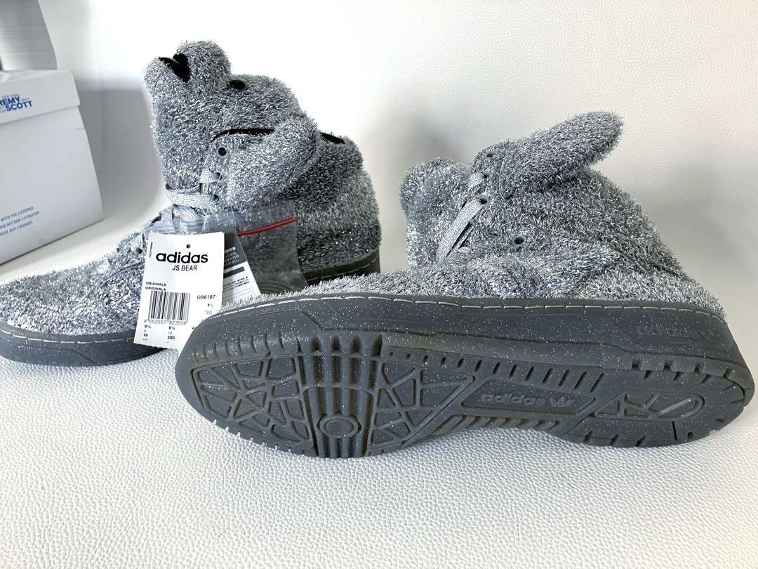 Adidas Jeremy Scott JS Silver Teddy Bear G96187 Men's US10 UK9.5 w