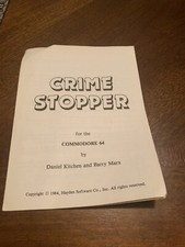 1984 Commodore 64 CRIME STOPPER by Hayden Manual