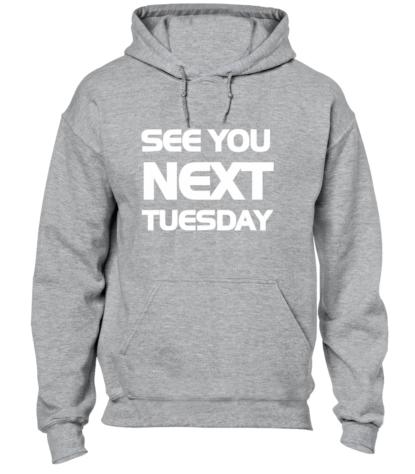 RHUDE FELPA CON CAPPUCCIO SEE YOU NEXT MARTEDÌ PROSSIMO DIVERTENTE SCHERZO RUDE DESIGN SARCASTOC TOP COMEDY