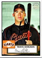 Travis Ishikawa autographed baseball card (Giants) 2006 Topps 52 Rookie #141