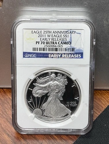 2011 W $1 American Silver Eagle Early Releases 25th Ann. NGC PF 70 Ultra Cameo