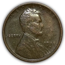 1918-S Lincoln Wheat Cent Extremely Fine XF Coin #26232