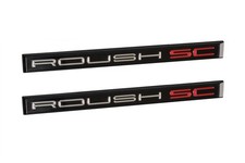 2015-2020 F-150 Roush Sc Supercharged 8.5 Fender Emblems Chrome Red Black Pair