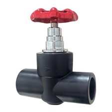 Water Shut Off Valve Red Round Handle Multipurpose Leakproof Direct Plug Water