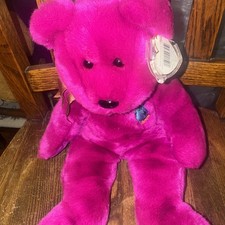Ty Beanie Buddy Millennium Bear Plush 2000 Embroidered Collectible Toy 14"
