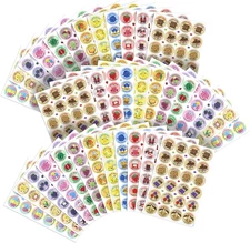 Scratch and Sniff Stickers, 864 Pieces, 12 Scents, 36 Sheets, Reward Stickers