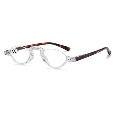 Fashion Half Moon Reading Glasses Anti Blue Light Readers Small Retro Eyeglasses