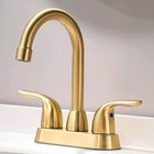American Motorhome RV 4" Brushed Gold Bathroom Tap with Pop Up Waste 1362708